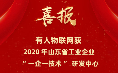 有人物聯(lián)網成為山東省工業(yè)企業(yè)“一企一技術”研發(fā)中心