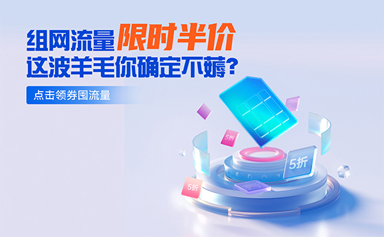 組網(wǎng)流量限時(shí)半價(jià)！你還在等什么？
